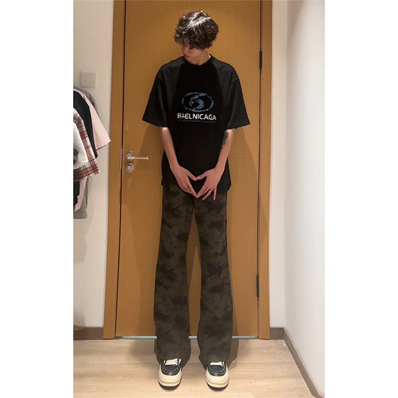 美式复古迷彩牛仔裤男直筒显工装裤513CK1607常规P37加绒P45,男装牛仔裤,星座513A