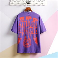 A003-HT921-P30夏装时尚字母大老鹰印花短袖T恤彩墙挂拍，男装T恤，电商A003