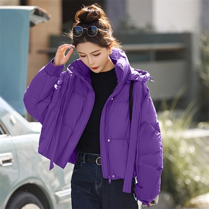 现货新款短款棉服休闲通列保暖百搭重工艺减龄韩版小个子外套棉衣图片
