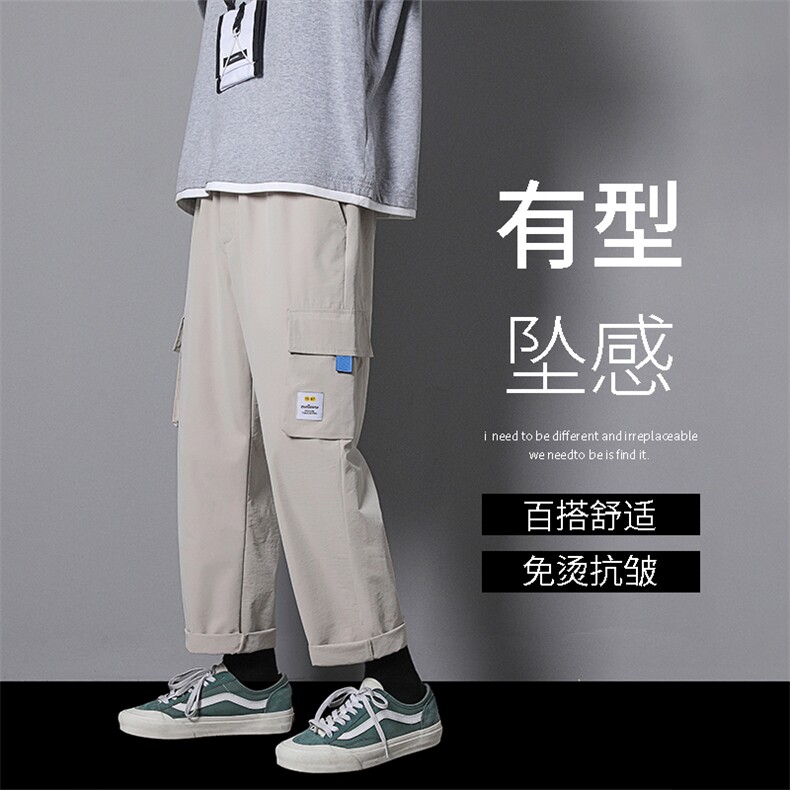 工装裤男宽松阔腿2024新款百搭直筒休闲裤子男士5106-特批-30图片