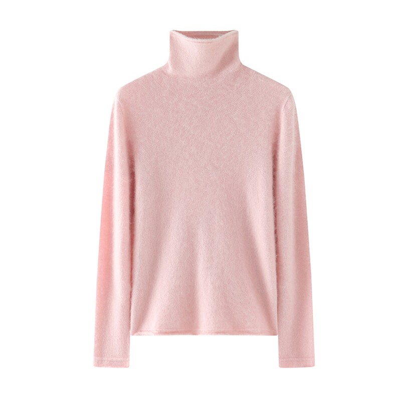 2025年春季新款羊绒衫女一线成衣堆堆领百搭纯色羊绒打底衫，女装羊绒衫，轩妮羊绒