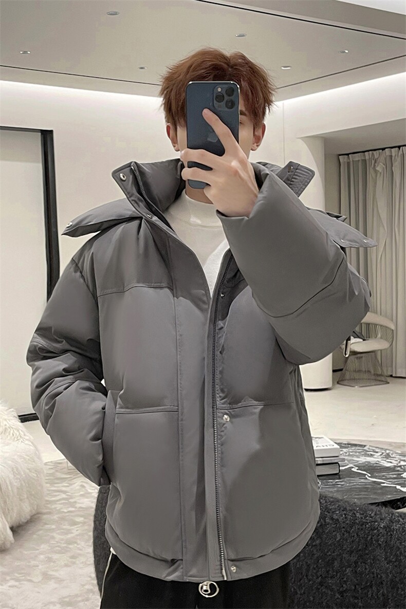 主推韩版羽绒服男士短款男女同款中青年创意加厚羽绒外套,男装羽绒服,钱塘723