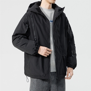 新款冬季日系机能风连帽工装潮流棉衣外套情侣百搭MY9087-P100图片