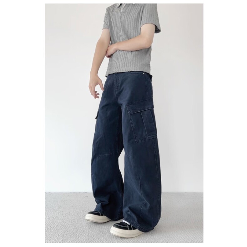 美式微喇叭牛仔裤男女复古cleanfit水洗棉工装裤子K90066-P60网图,男装牛仔裤,电商B245