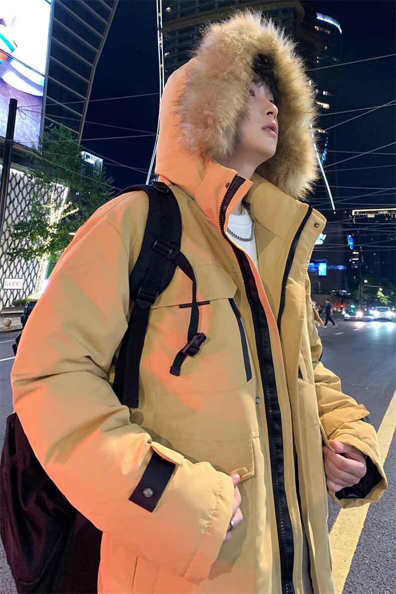 港风2026新品冬季宽松棉服派克服毛领冬装加厚外套D010-P145,男装棉衣,星座717