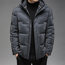 冬季新款羽绒服男翻领中年男休闲外套爸爸装GSNA219996-P350，男装羽绒服，电商B212（原钱塘6029）