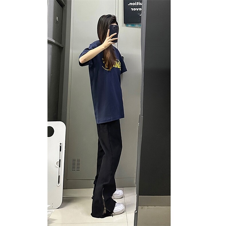 B221美式ins高街小众百搭微喇拉链牛仔裤LK22049-P60控78,男装牛仔裤,电商B221