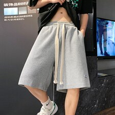 夏季新款2022男士短裤港风宽松短裤立体小标百搭休闲DK7865-P35图片