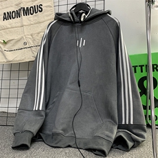供抖音人气麂皮绒卫衣男港风宽松刺绣外套416B-WY771-P55限78，女装短外套，星座416B-1