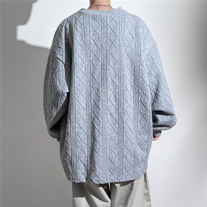 1立体菱形花纹大码M-5XL卫衣男聚酯纤维95%氨纶5%WY77052P38控58图片