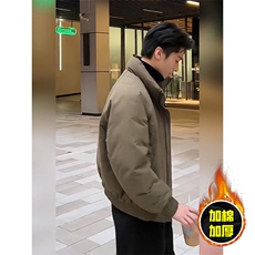 现货美式高街休闲棉衣夹克三防立领纯色户外工装加厚棉服外套，男装夹克，电商A486