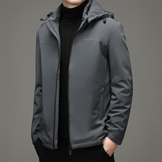CXYF59531钱塘2020-2中年男士冬季厚款保暖休闲连帽羽绒服P180，男装羽绒服，钱塘207-2