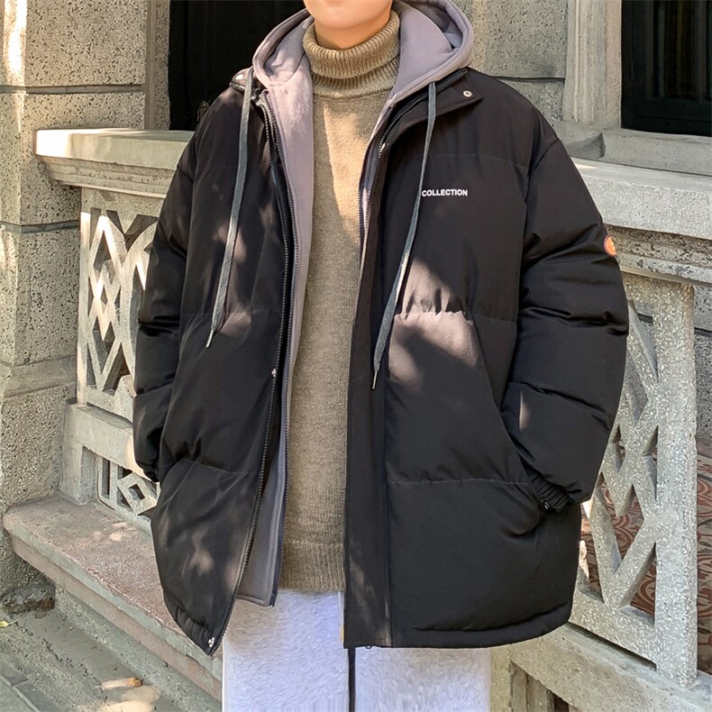 冬季假两件棉衣男加厚连帽外套棉服男士棉袄潮流A266-WT08-P65,男装棉衣,电商A266
