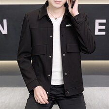 春季夹克男高品质翻领外套型男商务休闲百搭青年外套男N2610-P87，男装夹克，星座310B-3