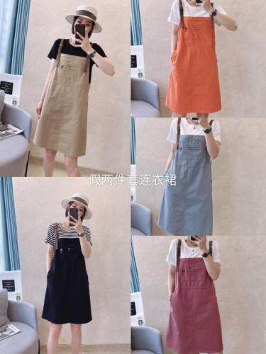 假两件套连衣裙，女装连衣裙，依伊贝诺