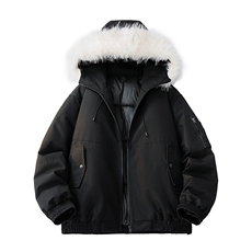 美式座山雕毛领连帽棉服男款冬季加厚保暖情侣棉衣MY2525-P100，男装棉衣，星座610（原A335）
