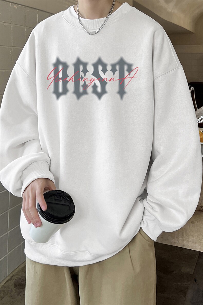 量大优可提供视频麂皮绒卫衣圆领HD019-1-LPYL4108-P30,男装卫衣,电商019-1