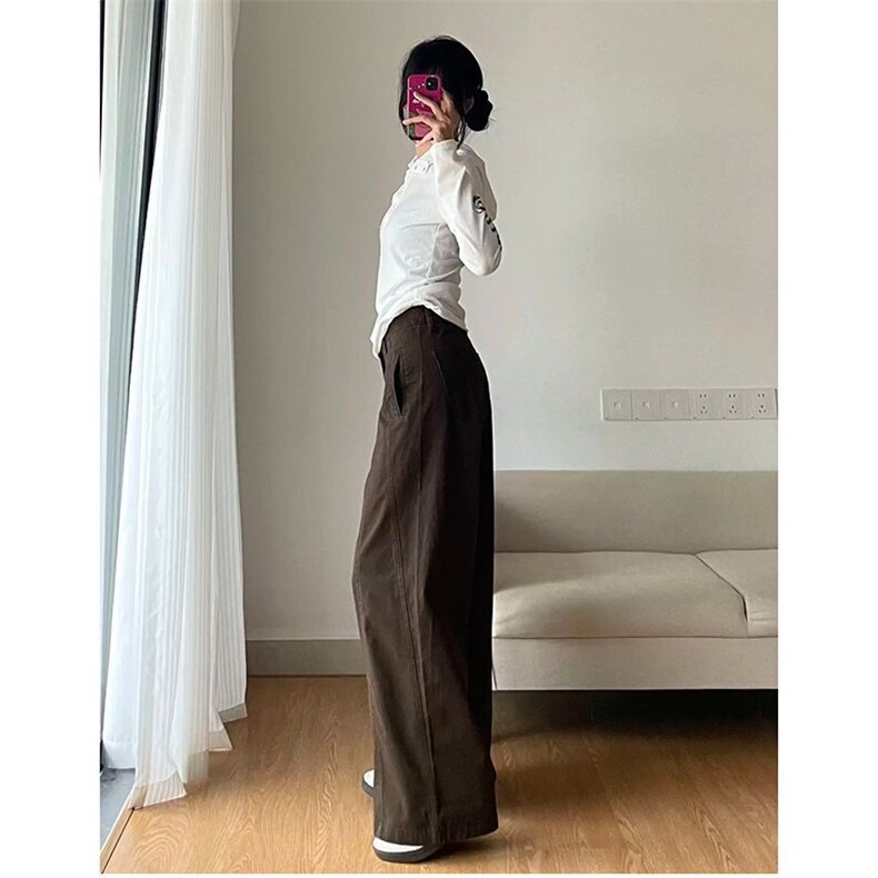 美拉阔腿牛仔裤女春秋宽松显瘦梨型身材裤子N09141-P50,男装牛仔裤,星座308B-2