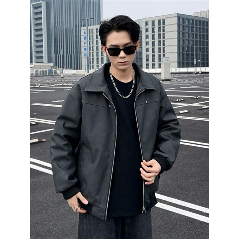 冬季加厚棉衣男加棉皮衣男式外套棉服棉袄潮A266-MYPY010-P90特批，男装皮衣，电商A266