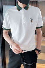 2025新款撞色领夏季短袖T恤翻领刺绣Polo衫A390-P55，男装T恤，电商D342