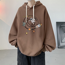 连帽卫衣男大码运动服帽衫外套WY2142-P35加绒款-P40，男装卫衣，电商A040