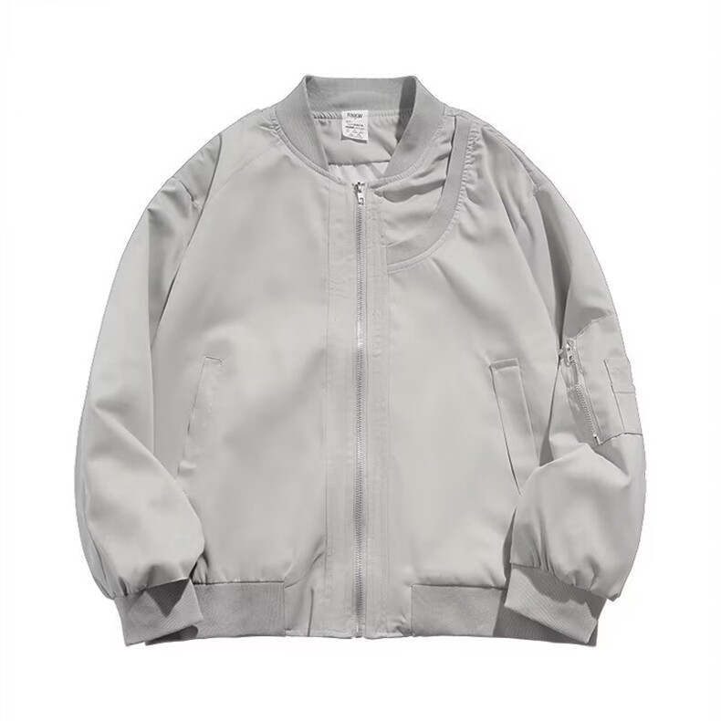 设计韩版百搭休闲飞行员夹克情侣棒球服宽松外套男女JK8545-p60图片