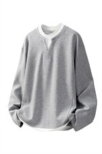 假两件华棉卫衣大码M-5XL表面棉底部聚酯纤维WY77961P48，男装卫衣，星座227-7