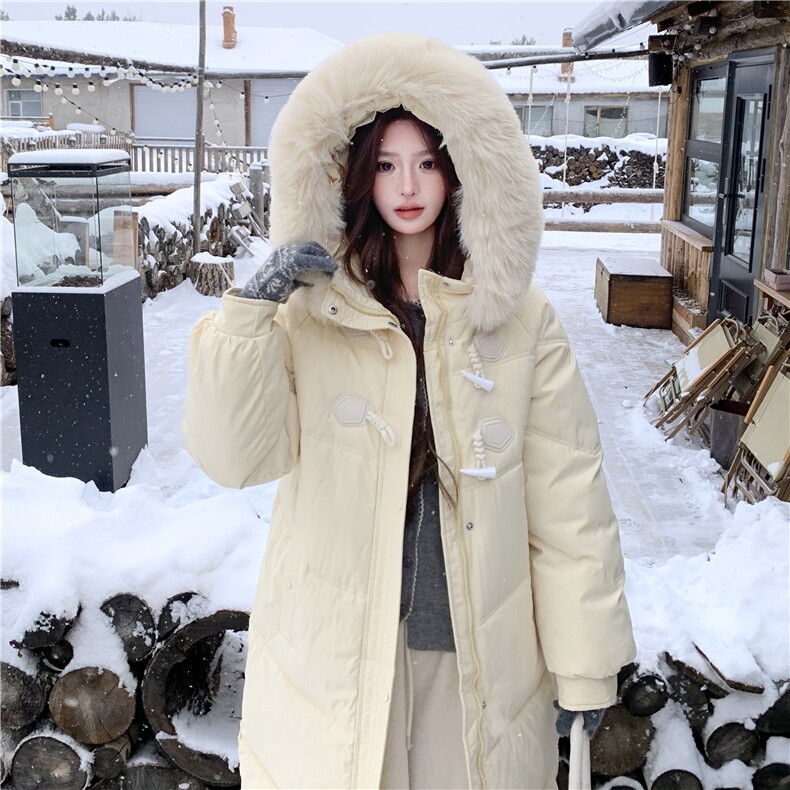 新款雪梨黄连帽长款棉衣2C122-G605-P205-K288,女装棉衣/棉服,2C122