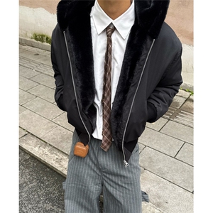 重磅仿兔毛连帽座山雕夹克棉服男冬季加绒棉衣外套 M5032图片