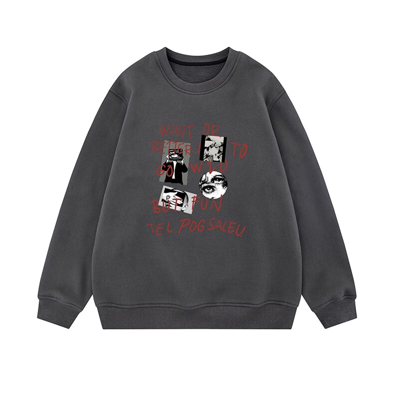 2025新款平铺时尚百搭字母印花圆领卫衣A247-FW01P30控48,男装卫衣,电商A247
