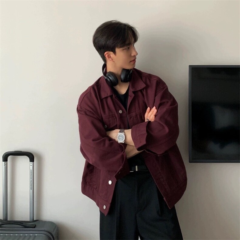 706-2-CJK2350-P75现货秋季男士牛仔翻领夹克韩版休闲痞帅外套,男装工装外套,星座706-2