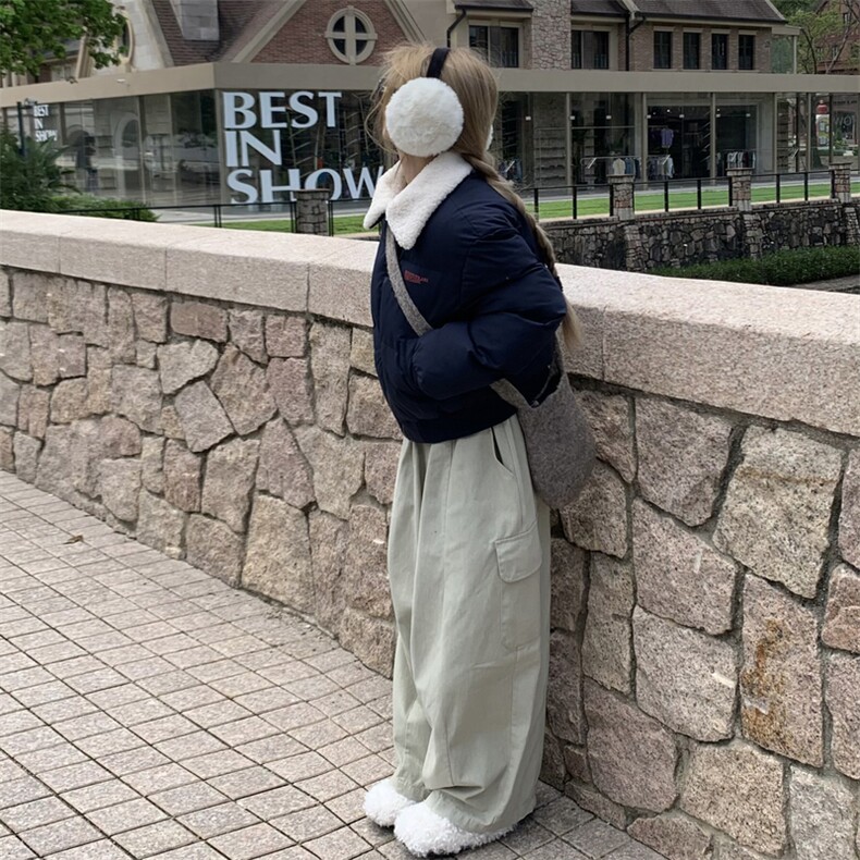 A560-P88新款美式复古羊羔毛翻领棉服,男装棉衣,星座911
