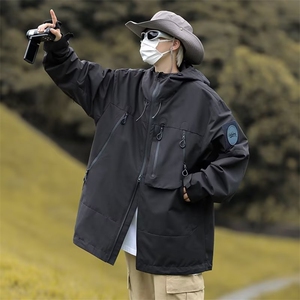 美式机能冲锋衣外套男春秋季山系户外潮牌痞帅登山服JK908-P68图片