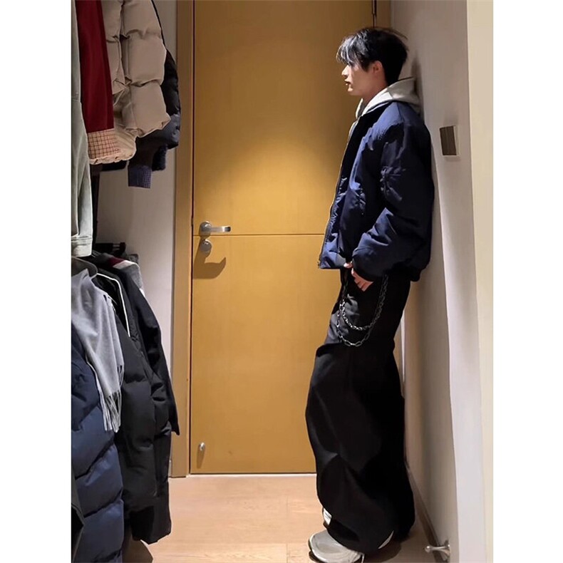 美式高街飞行夹克棉服男款秋冬季bomber工装外套cleanfit翻领棉衣,男装夹克,星座1007（原301D）