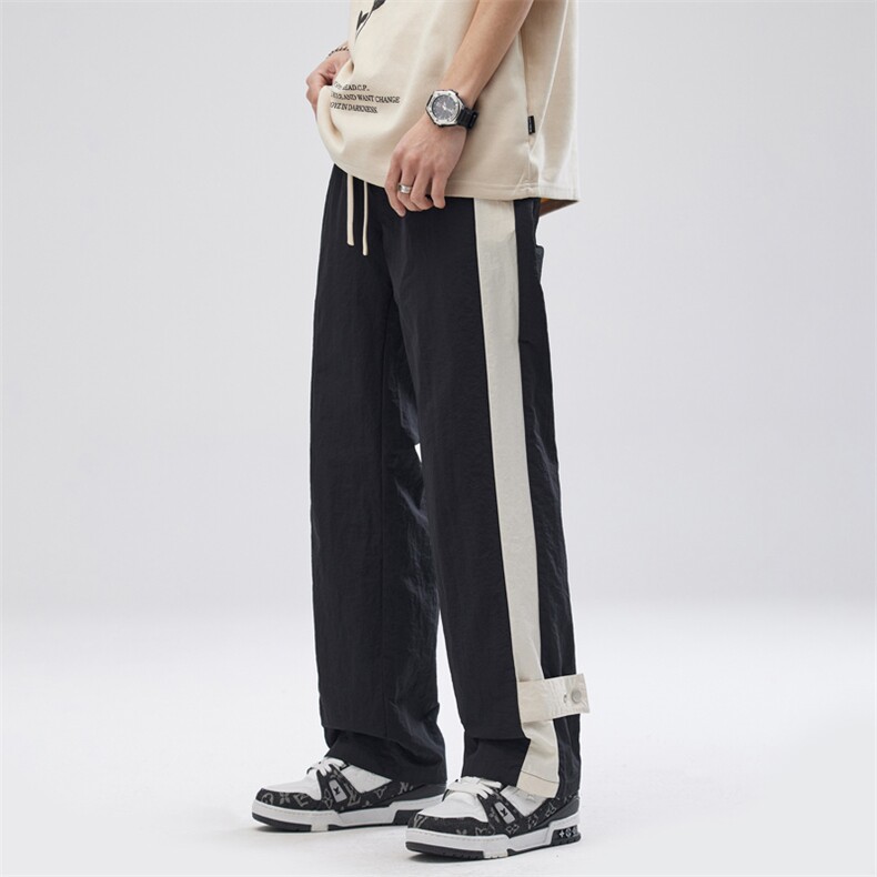 裤子男春夏2025新款慵懒休闲显瘦垂感宽松撞色休闲裤DY5033-P52,男装休闲裤,电商A178-1