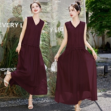 夏新款韩版修身无袖短上衣半身裙a字裙两件套时尚套装SX2979，女装套装/套裙，尚娜萱