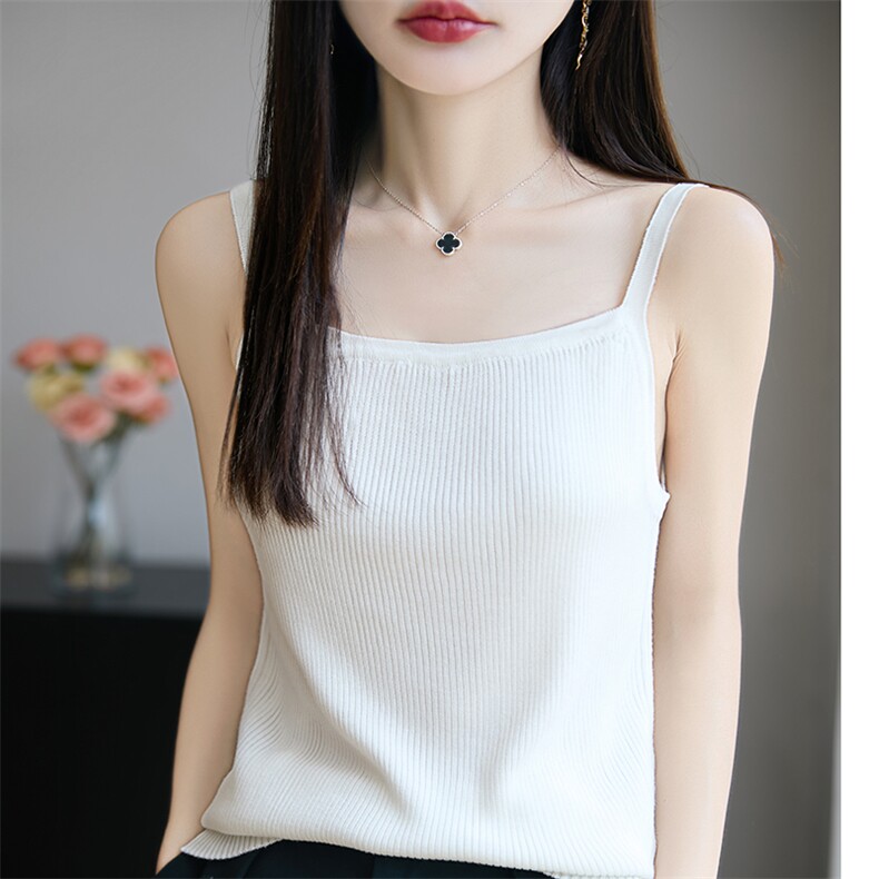 夏季新款简约莱赛尔天丝背心女宽松百搭显瘦时尚休闲上衣,女装背心吊带,斯美雅安迪绒