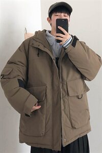 【】A003-HY8003-P135秋冬新款多口袋时尚连帽棉衣 几物2图片