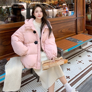 24 新款 粉色短款连帽羽绒服 2C122-8867-P235-K358图片