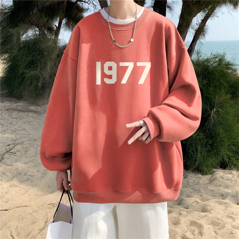 ！直播品质重磅宽松大码港风1977印花圆领卫衣WY01-特p28，男装卫衣，星座508（原C305）