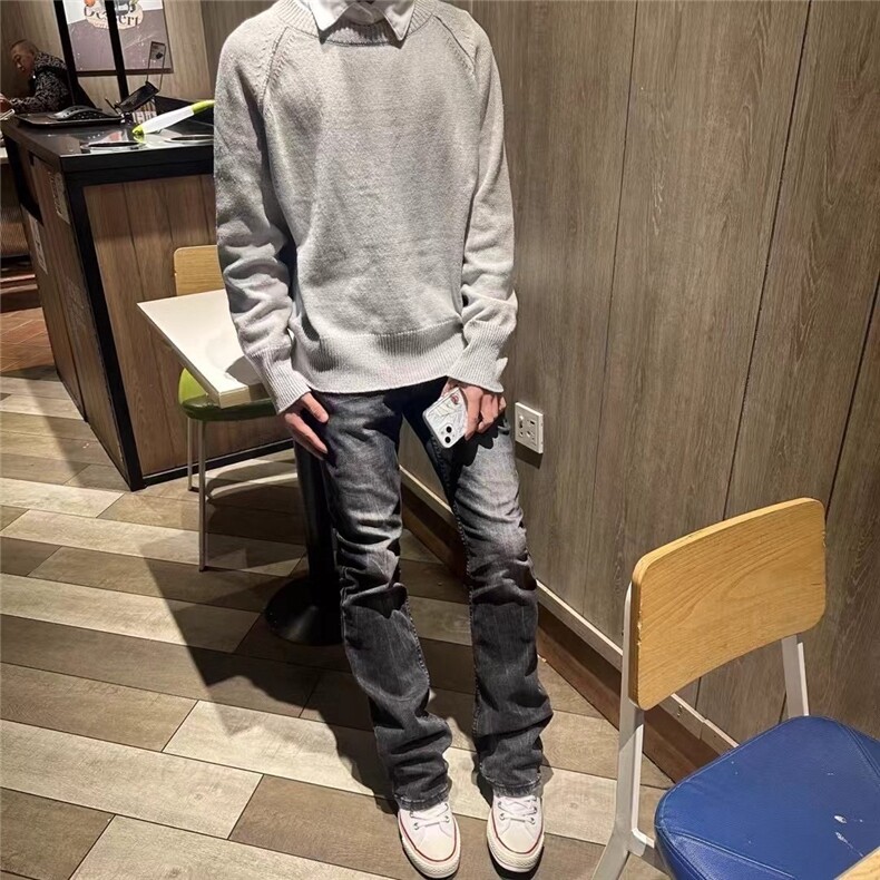 纯色混纺圆领毛衣男简约通勤Cleanfit秋冬SW512,男装针织衫/毛衣,星座516A