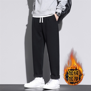 特批秋冬新款宽松直筒休闲裤男加厚潮流美式长裤J830-P40/加绒P50图片