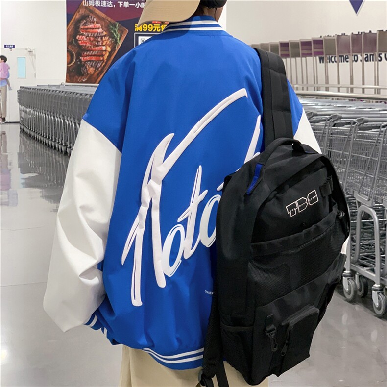 街头潮牌棒球服外套男女春秋薄款waitmore工装开衫夹克JK8822-P60,男装夹克,星座1008