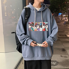 WY2250-P35纯棉连帽卫衣男大码运动帽衫宽松薄外套男，男装卫衣，电商A040