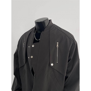 CFY012-P57美式高街春秋拉链工装棒球服外套男宽松夹克上衣