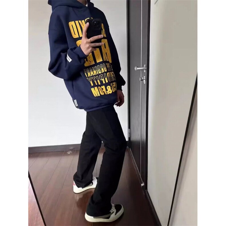 DY8049-P55美式复古字母印花连帽卫衣男早秋潮外套-网图现货,男装卫衣,星座603-2