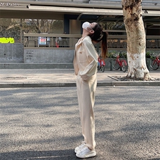 现货主推2022春秋时尚运动休闲炸街减龄套装纯色立领两件套，女装运动套装，艾乐芳