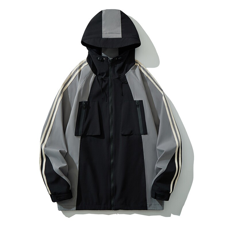 美式复古拼色潮牌休闲百搭情侣宽松运动服夹克外套HY397P95控138，男装夹克，电商A140（原A102B-1）