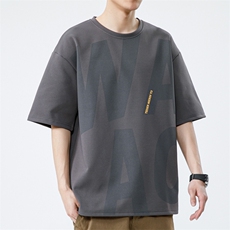 男夏季宽松休闲印花百搭潮流T恤T6856小码P22大码P25，男装T恤，星座914