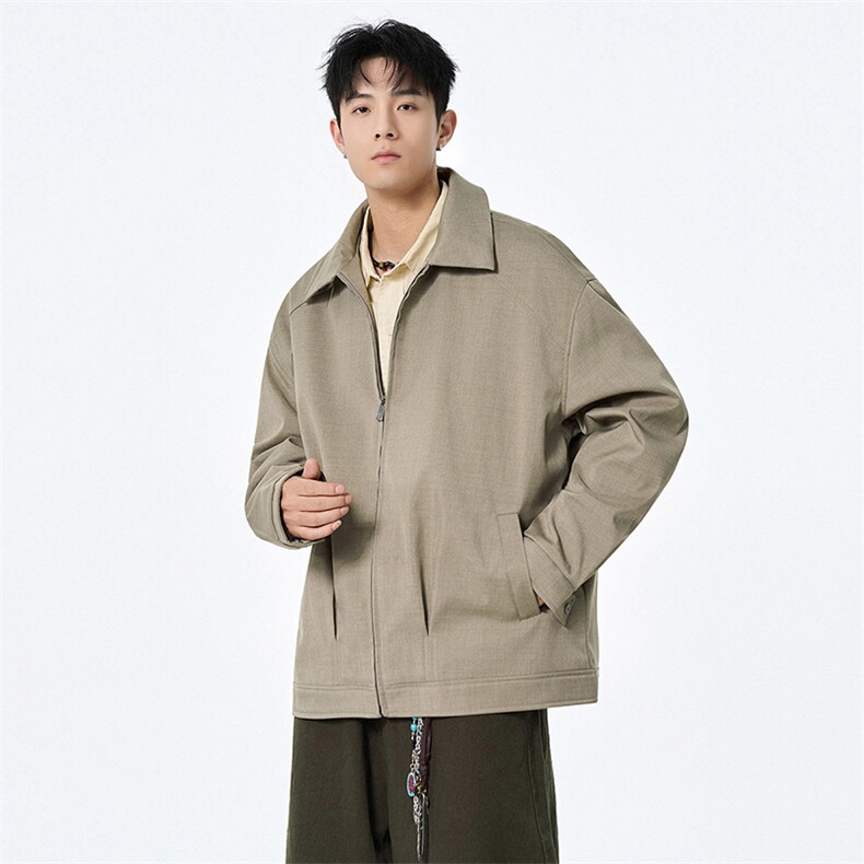 2026春季新款现货衬衫领夹克男纯色上衣外套DSA157B-JK7927-特P65,男装夹克,电商A157B